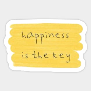 happiness is the key Sticker
